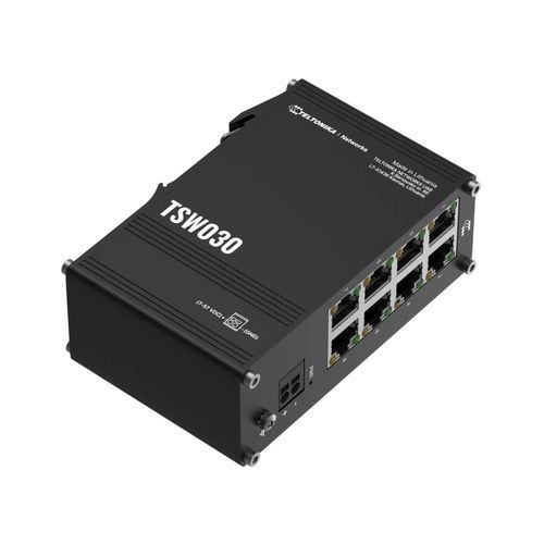 Неуправляемый коммутатор Ethernet - TSW030 - TELTONIKA SAS - 8 портов / на DIN-рейке / встроенный
