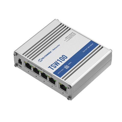 Неуправляемый коммутатор Ethernet - TSW100 - TELTONIKA SAS - 4 порта / Gigabit Ethernet / питание через Ethernet