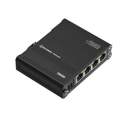 Управляемый коммутатор Ethernet - TSW304 - TELTONIKA SAS - 4 порта / на DIN-рейке / в виде шкафа
