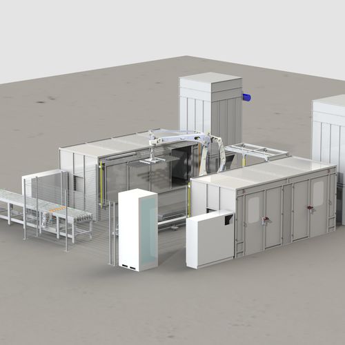 Открытая камера напыления - RD - CG01 - Whitech srl - фильтр с картриджем / с самоочищающимся фильтром / циклонная