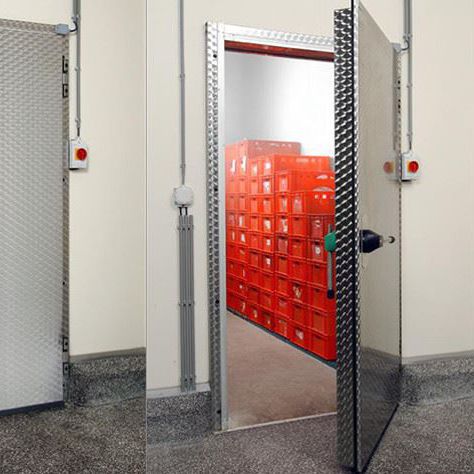 Створчатый ворота - VDM FREEZER - METAFLEX - с шарниром / из гальванизированной стали / для использования в помещениях