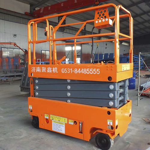 Самоходный ножничный подъемник - a12003 - Jinan Juxin Machinery Co., Ltd. - колесный / гидравлический / для внутреннего и внешнего пользования