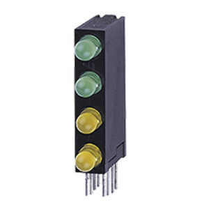 Цветной Светодиод - CBI 4 lamp series - Liteon - прямоугольный / вставляемый / с прямым углом