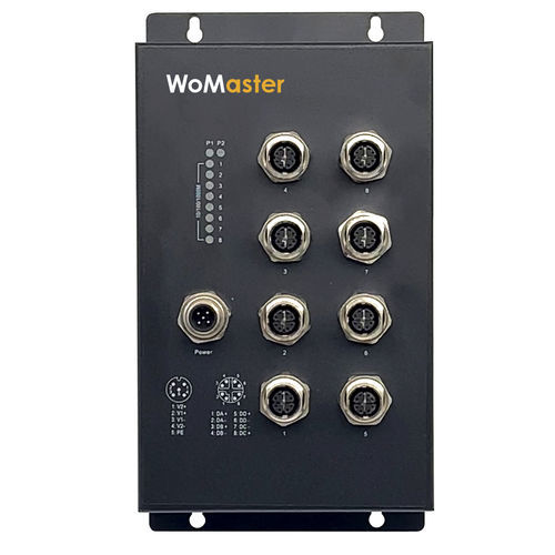 Коммутатор Ethernet с разъемом M12 - MS208 - WoMaster - неуправляемый / 8 портов / Gigabit Ethernet