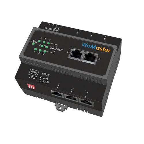 Неуправляемый коммутатор Ethernet - DS108H - WoMaster - 8 портов / 10/100BaseT(X) / на DIN-рейке