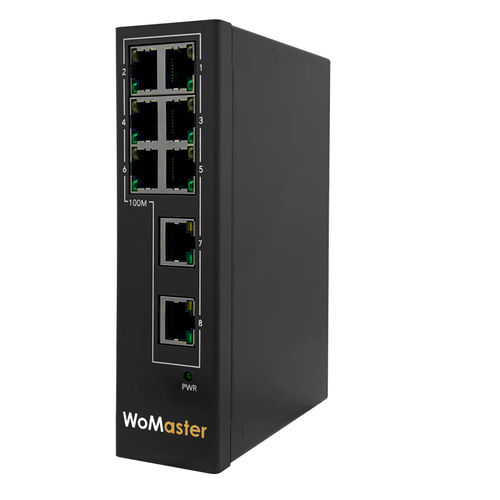Неуправляемый коммутатор Ethernet - DS108A - WoMaster - 8 портов / на DIN-рейке / настенный