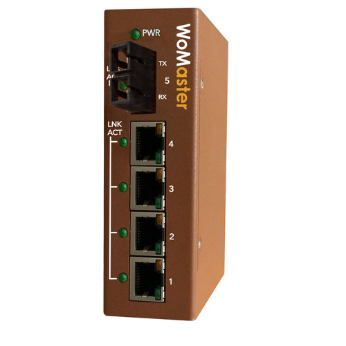 Неуправляемый коммутатор Ethernet - DS105AF - WoMaster - 10/100BaseT(X) / 4 порта / встроенный