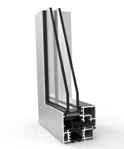 Профиль из алюминия - XP-70 HO TH+  - EXTRUGASA INTERNACIONAL S.A. - пазованный / для окна