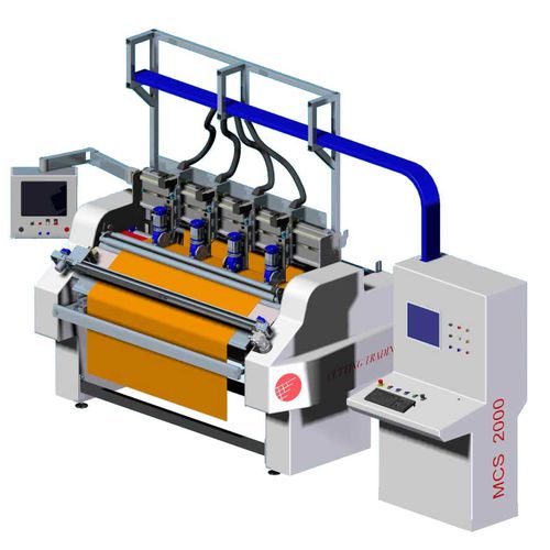 Система резки с вращающейся пластиной - MCS 1000, MCS 3500 - Cutting Trading International SRL - для тканей / ПУ / с несколькими головками