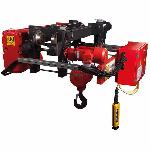 Тросовая таль с монорельсовой тележкой - KM KUMSAN CRANE SYSTEMS - электрическая / регулируемая / шестеренчатая