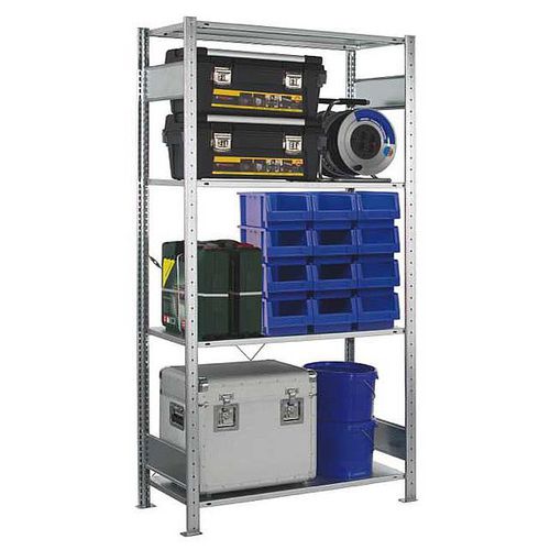 Стеллаж склад для хранения - MULTIplus - SCHULTE Lagertechnik - Gebr. Schulte GmbH & Co. KG - односторонний / из гальванизированной стали