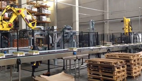 Роботизированный штабелер и штабелеразгрузочная машина - FL-PAL_DEPAL - F.B.L. Food Machinery S.r.l. - для пакетов / для сельского хозяйства и пищевой промышленности