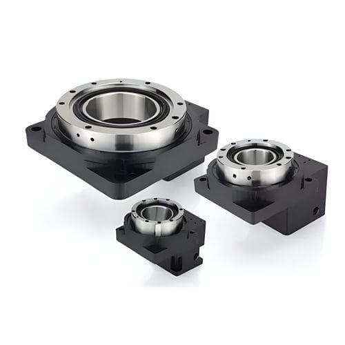 Роторный стол с подшипниками со скрещенными роликами - HRTA series - Nanotec Electronic GmbH & Co. KG - с двигателем / горизонтальный / полый