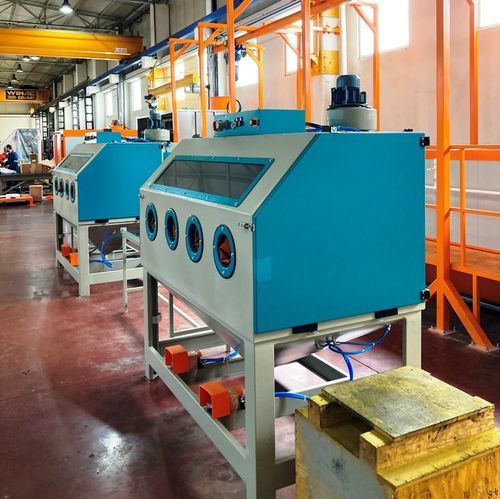 Кабина пескоструйной обработки под давлением - VOGAMAKINA INDUSTRIAL PLANTS COMPANY Ltd. - ручная / двойная / с вращающимся столом