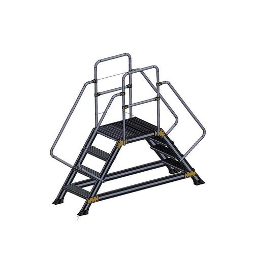 Выдвижная лестница из стали - CAGSAN  LADDERS - с платформой