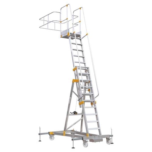 Выдвижная лестница из стали - YP  - CAGSAN  LADDERS - подвижная / раздвижная / с платформой