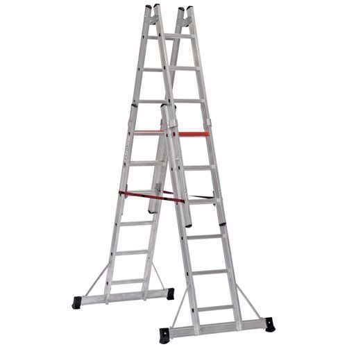 Выдвижная лестница из алюминия - TA00x  - CAGSAN  LADDERS - складная / телескопическая / с платформой