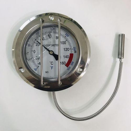 Термометр с капиллярным расширением газа - 400RF11022P - Shanghai QualityWell industrial CO.,LTD. - с прямым считыванием / фиксированный / с фланцем