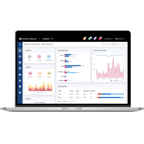 Программное обеспечение для контроля - cnMaestro X - Cambium Networks - управления и конфигурации сети / для управления эксплуатационным ресурсом / панель управления