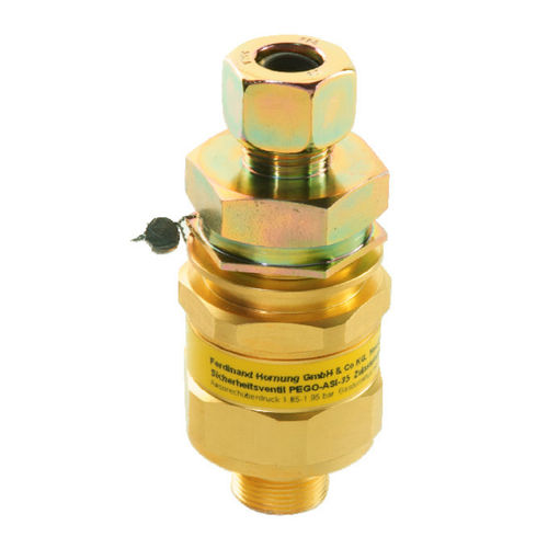 Предохранительный клапан для газа - Asi 35 - Hornung GmbH - DIN / из латуни / поршневый