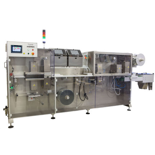 Упаковочная машина под блистером - MB964 - Monolab Srl - контролируемая PLC / для жидкостей / для порошка