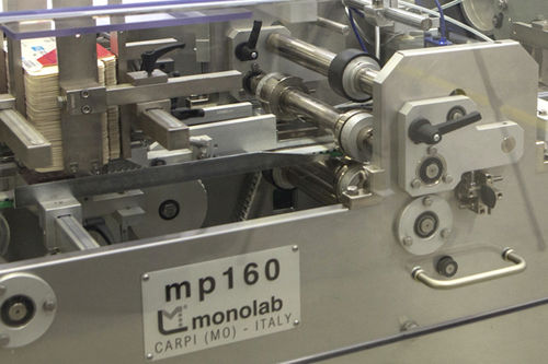 Машина для укладки в картонные коробки для блистера - MP160 - Monolab Srl - боковая / медицинской / для фармацевтической промышленности