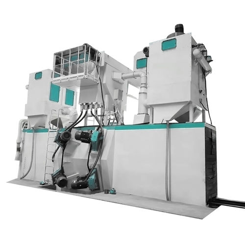 Дробеструйный аппарат с роликовым конвейером - SHANDONG KASRY INTELLIGENT EQUIPMENT CO.,LTD - для металла / автоматический