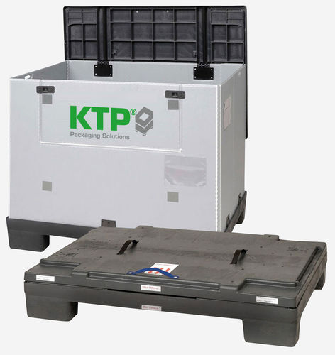 Ящичный поддон из пластика - Super Quad Box SmartFix® - KTP Kunststoff Palettentechnik - транспортный / складной / штабелируемый