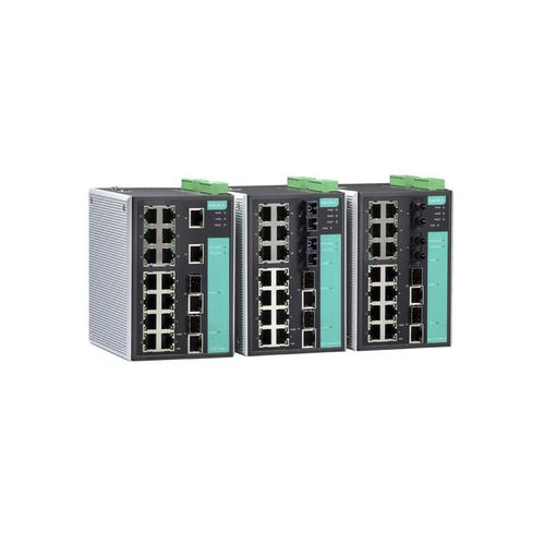 Управляемый коммутатор Ethernet - EDS-518A series - Moxa Europe - 8 портов / гигабит / оптического волокна