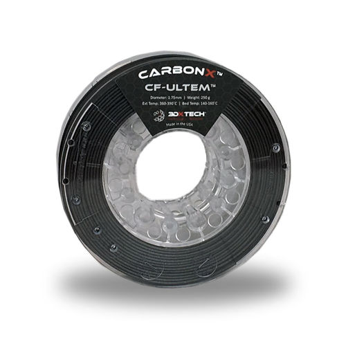 Филамент PEI для принтера 3D - CarbonX™ CF-Ultem® - 3DXtech - 1,75 mm / черный / армированный углеродным волокном