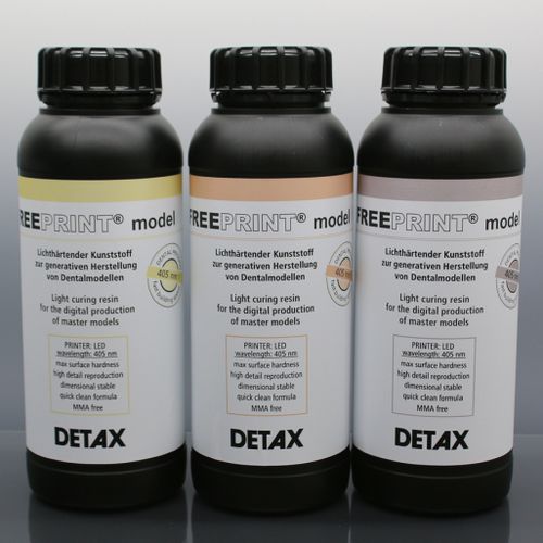 Смола для 3D-принтера из полимера - Freeprint® model series - DETAX - серая / для стоматологии
