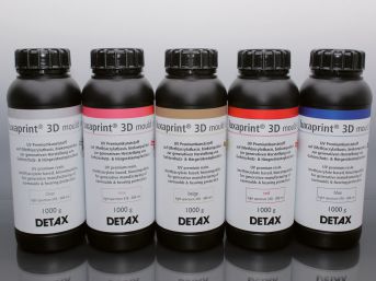 Бежевая смола для 3D-принтера - luxaprint® 3D mould series - DETAX - оранжевая / красная / синяя