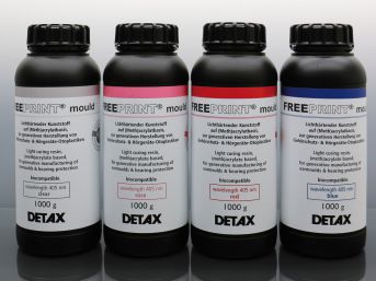 Красная смола для 3D-принтера - Freeprint® mould series - DETAX - синяя / для слуховых аппаратов