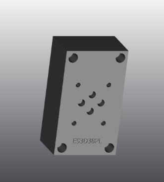 Опорная плита из чугуна - ES3D38PL - EUROFLUID HYDRAULIC SRL - прямоугольная / Cetop 3 / гидравлическая