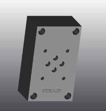 Опорная плита из чугуна - ES3D12P - EUROFLUID HYDRAULIC SRL - прямоугольная / Cetop 3 / гидравлическая