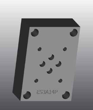Опорная плита из чугуна - ES3A14P - EUROFLUID HYDRAULIC SRL - прямоугольная / Cetop 3 / гидравлическая