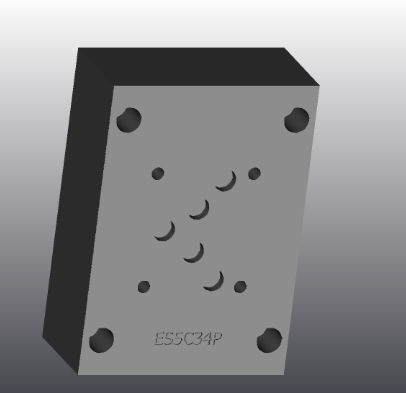 Коллектор 4 канала - ES5C34P - EUROFLUID HYDRAULIC SRL - из чугуна / Cetop 5