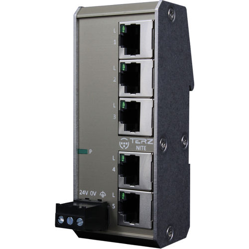 Неуправляемый коммутатор Ethernet - NITE-RF - TERZ Industrial Electronics GmbH - 5 портов / на DIN-рейке / RJ45