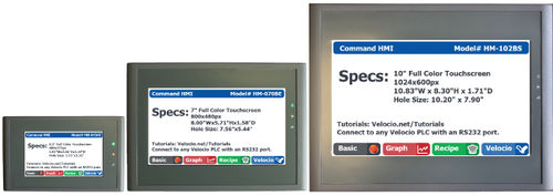 HMI с сенсорным экраном - HM series - Velocio Networks - встраиваемый / 1920x1080 / 1024x600