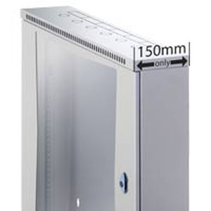 Настенный корпус - SlimWall - TECNOSTEEL - прямоугольный / со стеклянной дверью / плоский дизайн