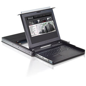 Консольный переключатель KVM с ЖК-монитором - OneView - TECNOSTEEL - с клавиатурой