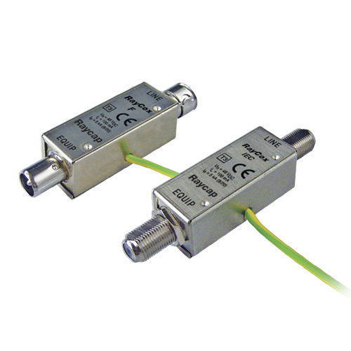 Молниеотвод для коаксиального радиочастотного кабеля - RayCox IEC 48, F 48 - Raycap - внешний / для видеосигналов / коаксиальный