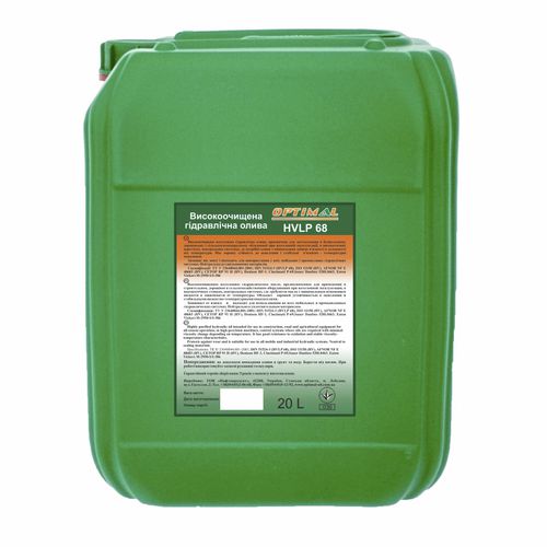 Гидравлическое масло - HVLP -68 - Optimal Oil - для промышленности / для строительной площадки / для применения в сельском хозяйстве