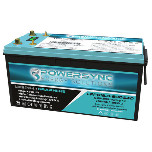 Аккумулятор LiFePO4 - LFPG12.8-200G4D - POWERSYNC Energy Solutions - призматический / 12 В / IEC