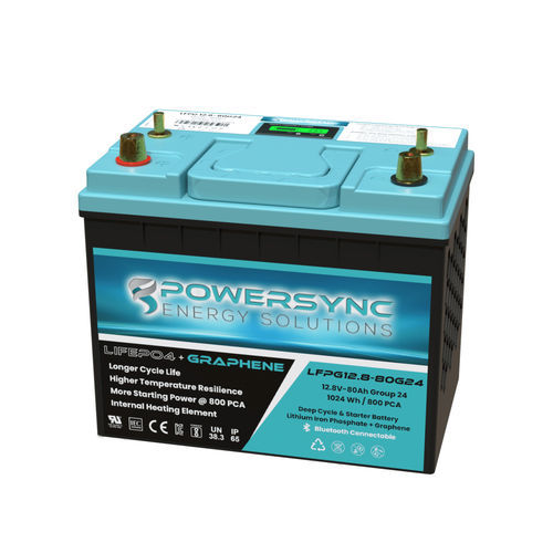 Аккумулятор LiFePO4 - LFPG12.8-80G24 - POWERSYNC Energy Solutions - призматический / 12 В / IEC