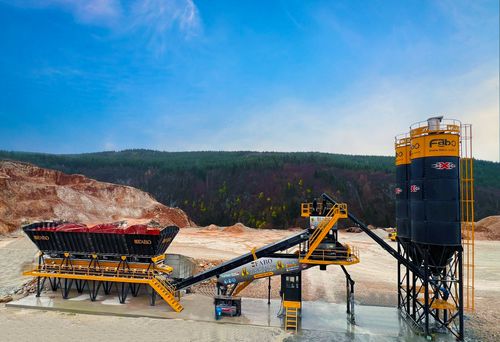 Стационарная бетоносмесительная установка - COMPACT-110 - Fabo Crushing Screening & Concrete Plants - компактная / с ленточным конвейером