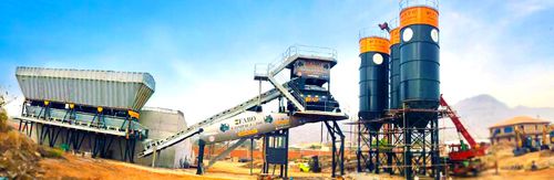 Стационарная бетоносмесительная установка - COMPACT-160 - Fabo Crushing Screening & Concrete Plants - компактная / с ленточным конвейером