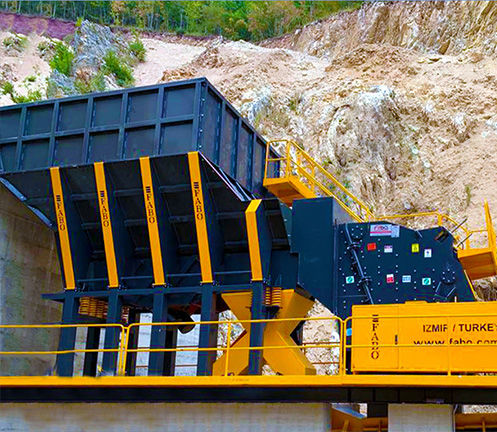 Ударная камнедробилка - PDK-100 - Fabo Crushing Screening & Concrete Plants - стационарная / первичная / высокая производительность