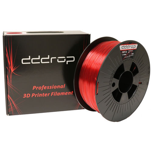 Филамент PETG для принтера 3D - dddrop - 1,75 mm / черный / красный
