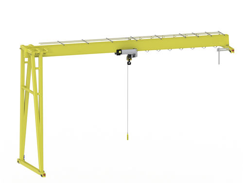 Однобалочный полукозловой кран - BMH - Nucleon (Xinxiang) Crane Co., Ltd. - на рейке / для сборных строительных площадок / для цеха